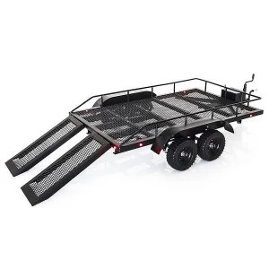 Fastrax Scale Dual Axle Truck Car Trailer W/Ramps & Leds