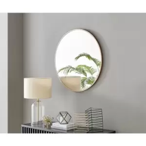 Furniturebox Emma 80cm Round Art Deco Gold Frame Wall Mirror Hallway Living Room Dining Room Bedroom