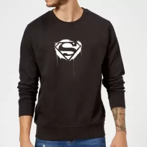 Justice League Graffiti Superman Sweatshirt - Black - L