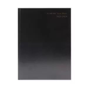 Academic Diary Day Per Page A4 Black 2023-2024 KF1A4ABK23