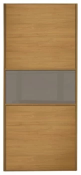 Wickes Sliding Wardrobe Door Wood Effect Frame Mirror Panel Wideline Or Fineline Custom Size 2 901-1200mm Wide