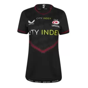 Castore Saracens Replica Home Shirt Womens - Black