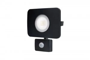 LED Floodlight 30W 4000K 2700lm PIR Sensor / Override Matt Black IP64