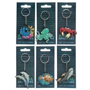 Under the Sea Collection (Pack Of 6) PVC Keyring