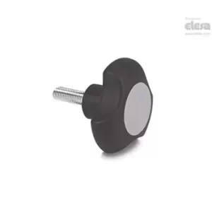 ELESA Lobe knob-VTT.40-C-p-M8x70-C3 Grey