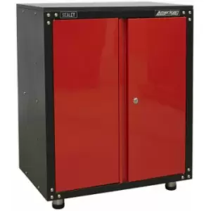 Modular 2 Door Cabinet with Worktop - 665 x 460 x 820mm - Locking Storage System