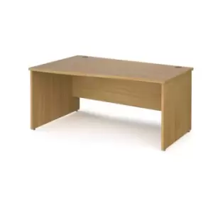 Office Desk Left Hand Wave Desk 1600mm Oak Top And Panel End Leg Maestro 25