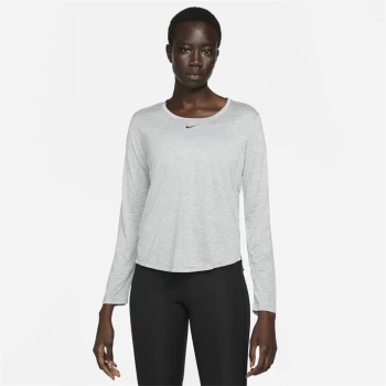 Nike Dri-FIT One Long Sleeve Top Womens - Grey