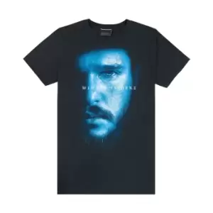 Game of Thrones Mens Jon Snow Winter Is Here T-Shirt (L) (Black)