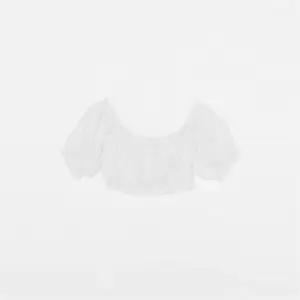 Missguided Petite Broderie Top - White