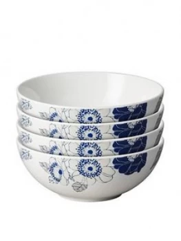 Monsoon Denby Fleur Set Of 4 Cereal Bowls