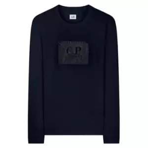 CP Company 30/1 Long Sleeve T Shirt - Blue