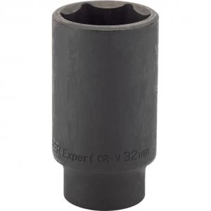 Draper Expert 1/2" Drive Hi Torq Deep Hexagon Impact Socket Metric 1/2" 32mm