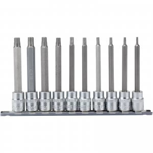 Draper 10 Piece 3/8" Drive TX-Star Plus Socket Bit Set 3/8" 100mm