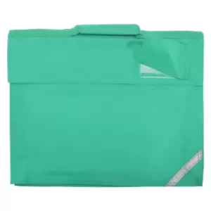 Quadra Junior Book Bag - 5 Litres (Pack of 2) (One Size) (Emerald)