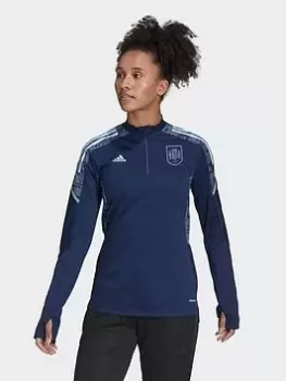 adidas Spain Condivo 21 Training Top, Dark Blue, Size L, Women