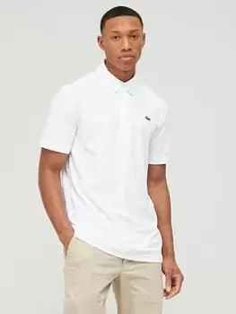 Lacoste Sports Lacoste Golf Lightweight Ribbed Polo Shirt - White, Size L, Men