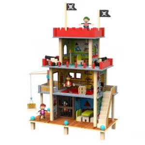 Wooden Pirate Castle Playset