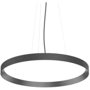 Ideal Lux Lighting - Ideal Lux fly 60cm Integrated LED Pendant Ceiling Light Black, 4000K, IP40