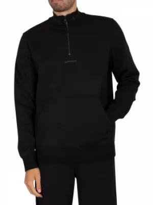 Logo Jacquard Mockneck Sweatshirt