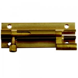 Select Hardware Door Bolt Brass Cranked 75mm 1 Pack