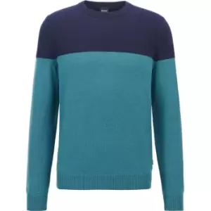 Boss Dilio Crew Neck Jumper - Blue