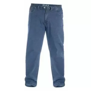 Duke London Mens Kingsize Bailey Elasticated Waist Jeans (60R) (Blue)