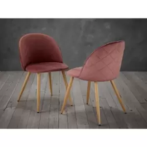 LPD Set Of 2 Venice Dining Chairs Pink