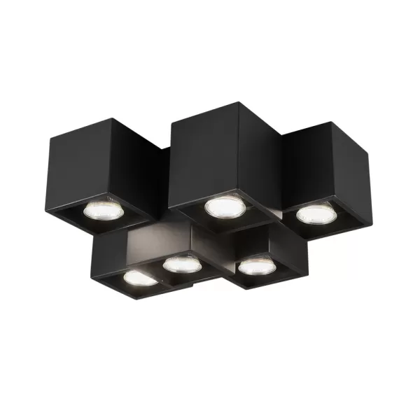 Fernando Modern 6 Light Surface Mounted Downlight Black Matt