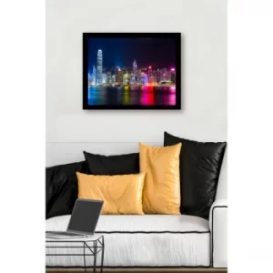 SC0578 Multicolor Decorative Framed MDF Painting