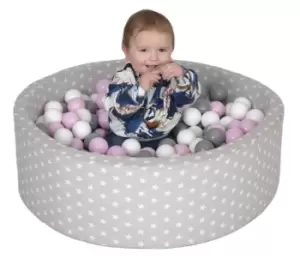 Misioo - Cotton ball Pit Grey/LightPink + 200 balls