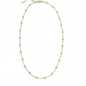 Sterling Silver Gold Plated Ball Extender Necklace N4387