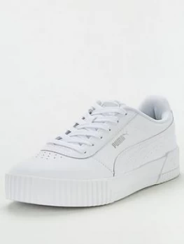 Puma Carina - White/White, Size 6, Women