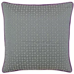 Riva Paoletti Pimlico Cushion Cover (45x45cm) (Silver/Magenta) - Silver/Magenta