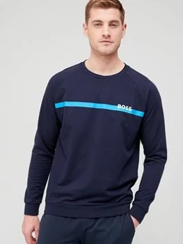 BOSS Bodywear Authentic Lounge Sweatshirt - Navy Size XL Men