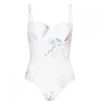 Ted Baker Serene Panel Swimsuit - White