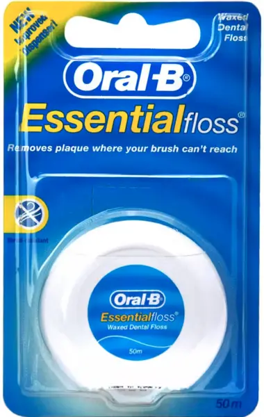 Oral B Essential Waxed Mint Dental Floss 50m