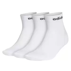 adidas Half Cushioned Ankle Socks 3 Pack Womens - White