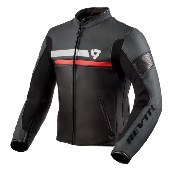 REV'IT! Mile Jacket Black Red Size 54