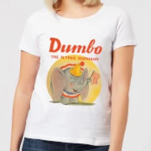 Dumbo Flying Elephant Womens T-Shirt - White - 4XL