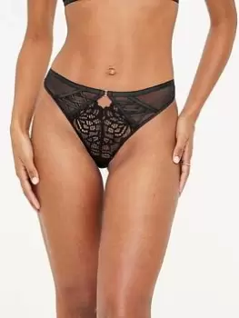 Ann Summers Knickers The Unforgettable Thong 2 - Black, Size 16, Women