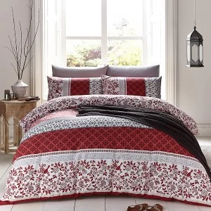 Catherine Lansfield Oriental Birds Double Duvet Set - Spice