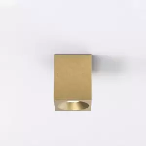 Astro Kos Coastal Outdoor Square LED Surface Mounted Downlight Solid Brass IP44