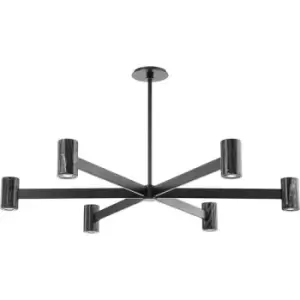 Hudson Valley Predock 6 Light Chandelier Black Brass