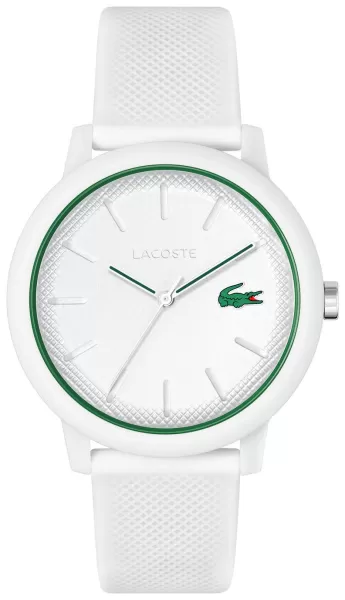 Lacoste Mens 12:12 White Green Strap Watch