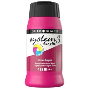 Daler Rowney System 3 Acrylic Paint Process Magenta (500ml)