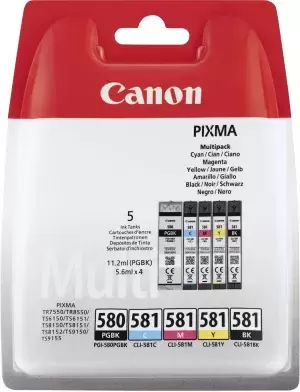 Canon PGI580 Black and CLI581 Colour Ink Cartridge