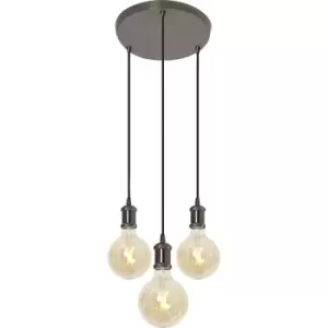 4lite WiZ 4lite Three Circular Pendant - Less Lamp Blackened Silver