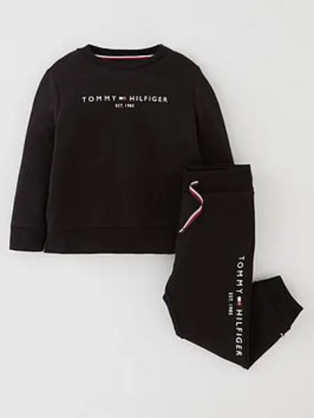 Tommy Hilfiger Baby Essential Tracksuit Set - Black Size Age: Newborn Black UCP43 Unisex age: NEWBORN