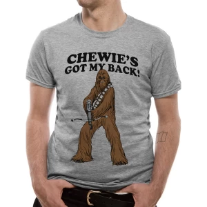 Star Wars - Chewies Got My Back Mens Medium T-Shirt - Grey